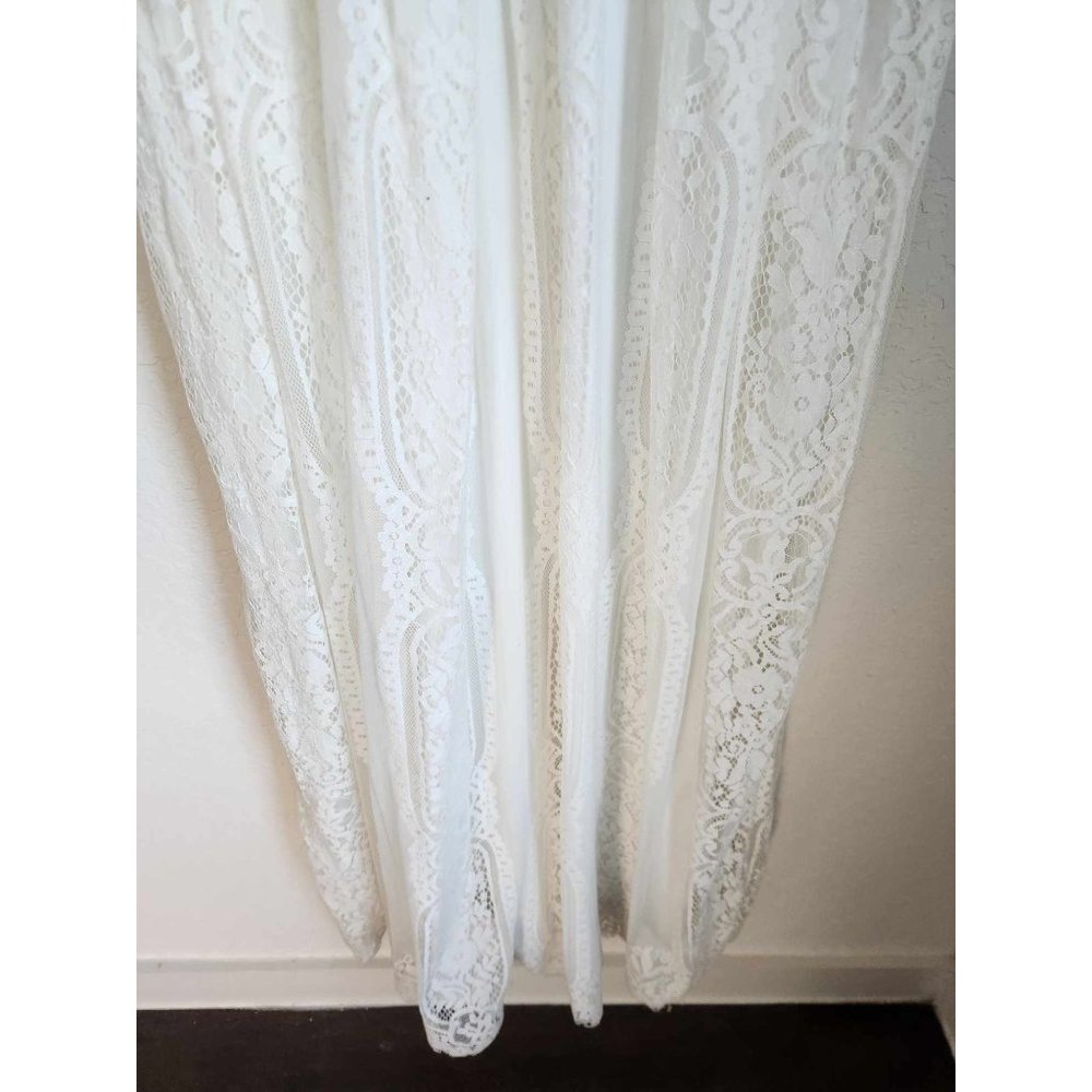 Bella Ella Lace White Maxi Dress Size Large New with tags - Picture 9 of 11